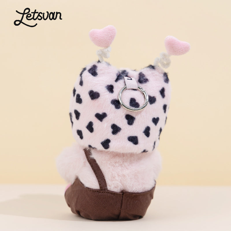 Letsvan Plush doll overalls in dark coffee color