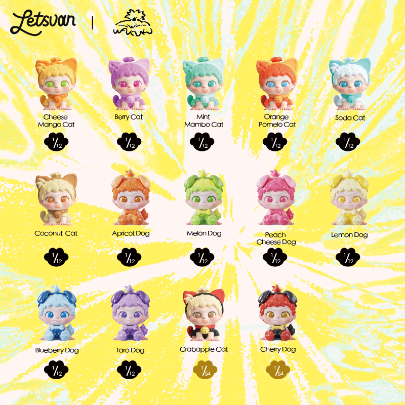 Letsvan WAKUKU Playing With Cats and Dogs Series Figures Blind box