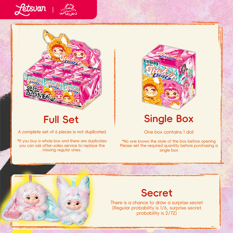 Letsvan WAKUKU-Fox&Bunny trick or treat Series Figures Blind box