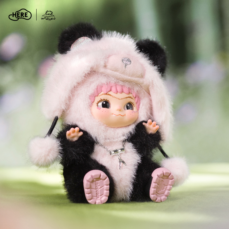 Letsvan WAKUKU-Pandada Pendant*1+Pandada Cherry Blossom Snow Pendant*1+Doll Clothes*1