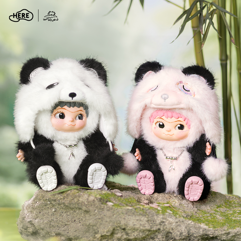 Letsvan WAKUKU-Pandada Pendant*1+Pandada Cherry Blossom Snow Pendant*1+Doll Clothes*1