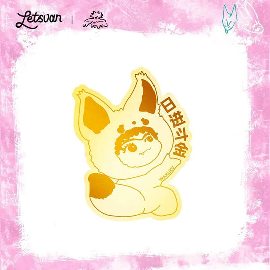 Letsvan WAKUKU Fox Gold Foil Sticker