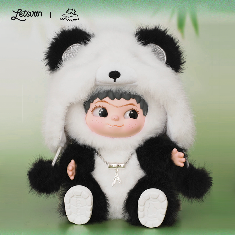 Letsvan WAKUKU-Pandada Pendant*1+Pandada Cherry Blossom Snow Pendant*1+Doll Clothes*1